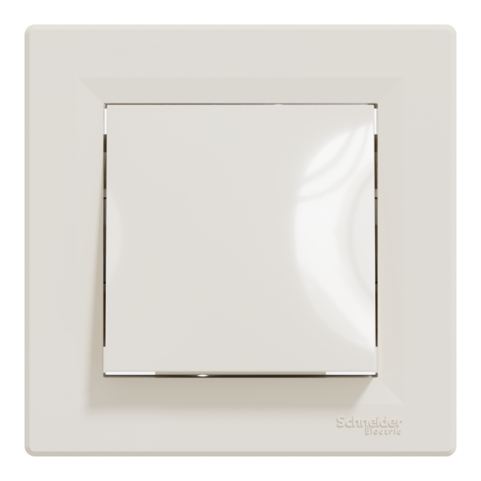 Кнопка 1-клавішна, кремова, 10 А, Asfora - Schneider Electric [EPH0700123]