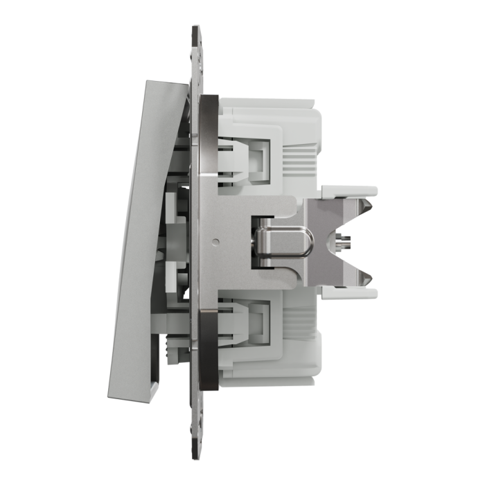 Кнопка 1-клавішна, алюмінієва, 10 А, Asfora - Schneider Electric [EPH0700161]