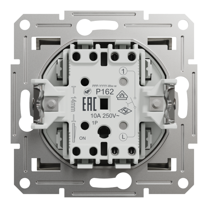 Кнопка 1-клавішна, бронза, 10 А, Asfora - Schneider Electric [EPH0700169]