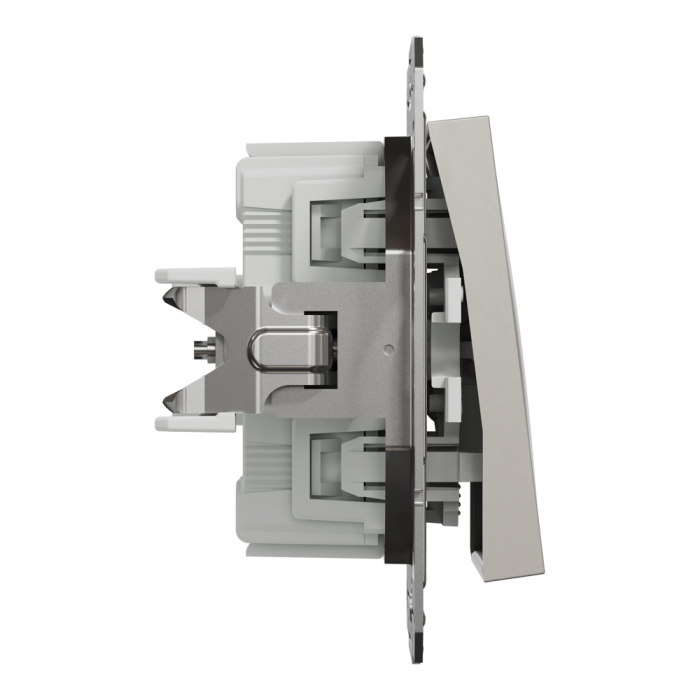 Кнопковий вимикач, самозажимний, Asfora бронза, Schneider Electric [EPH0700169]