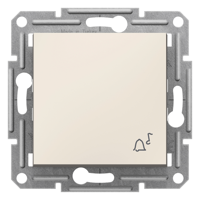 Вимикач кнопковий ''Дзвінок'', кремовий, Asfora, без рамки, Schneider Electric [EPH0870123]