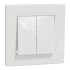 Кнопка 2-клавішна, біла, 10 А, Asfora - Schneider Electric [EPH1100121]