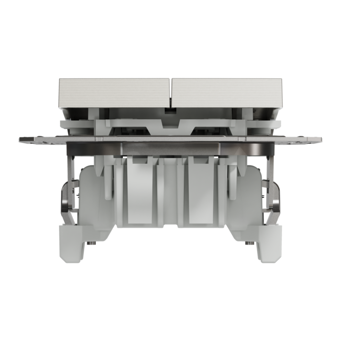 Двоклавішний вимикач кнопковий, самозажимний, Asfora бронза, Schneider Electric [EPH1100169]