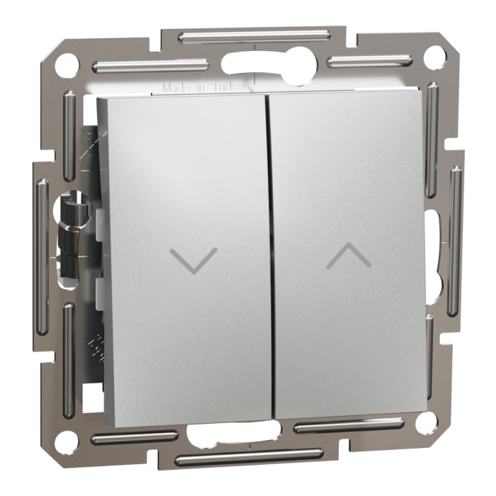 Вимикач для жалюзі, самозажимний, Asfora алюміній, Schneider Electric [EPH1300161]