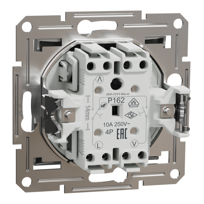 Вимикач для жалюзі, самозажимний, Asfora алюміній, Schneider Electric [EPH1300161]