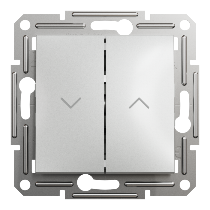 Вимикач для жалюзі, самозажимний, Asfora алюміній, Schneider Electric [EPH1300161]