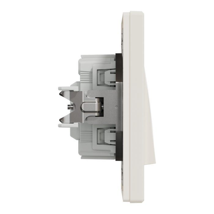 Вимикач одноклавішний, з підсвіткою, самозажимний, крем Asfora, Schneider Electric [EPH1400123]