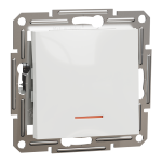 Вимикач, білий, 1-клавішний, 10 А, Asfora - Schneider Electric [EPH1570121]