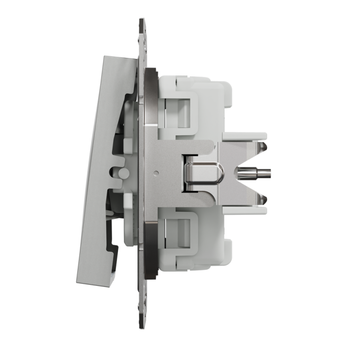 Вимикач трьохклавішний алюміній Asfora, Schneider Electric [EPH2100161]