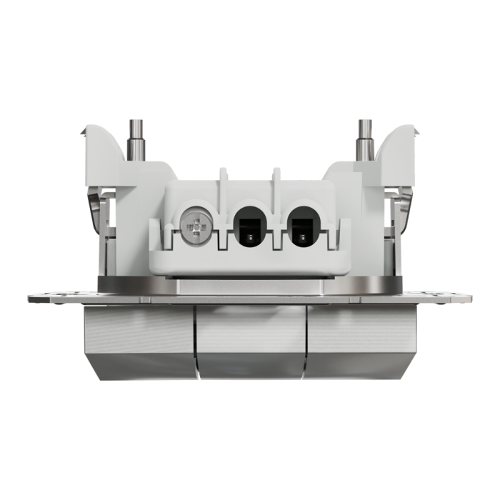 Вимикач трьохклавішний алюміній Asfora, Schneider Electric [EPH2100161]
