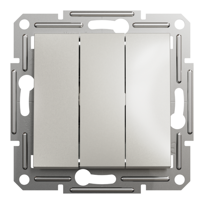 Вимикач трьохклавішний бронза Asfora, Schneider Electric [EPH2100169]