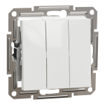 Вимикач, білий, 3-клавішний, Asfora - Schneider Electric [EPH2170121]