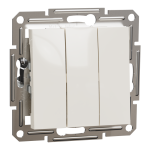 Вимикач, кремовий, 3-клавішний, Asfora - Schneider Electric [EPH2170123]