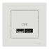 USB розетка, біла, Asfora - Schneider Electric [EPH2700321]