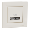 Подвійний зарядний пристрій USB 2.4 A, кремовий, Asfora, Schneider Electric [EPH2700323]