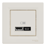 USB розетка, кремова, Asfora - Schneider Electric [EPH2700323]