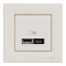 Подвійний зарядний пристрій USB 2.4 A, кремовий, Asfora, Schneider Electric [EPH2700323]