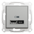 USB розетка, алюмінієва, Asfora - Schneider Electric [EPH2700361]