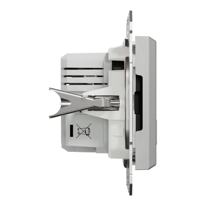 Подвійний зарядний пристрій USB 2.4 A, алюмінієвий, Asfora, Schneider Electric [EPH2700361]