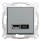 Подвійний зарядний пристрій USB 2.4 A, сталь, Asfora, Schneider Electric [EPH2700362]