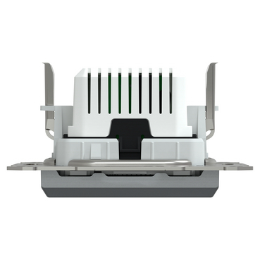 Подвійний зарядний пристрій USB, Asfora, тип A+C, 21 Вт, механізм з супортом, сталь, Schneider Electric [EPH2700562]