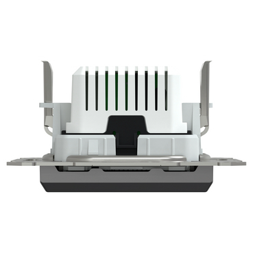 Подвійний зарядний пристрій USB, Asfora, тип A+C, 21 Вт, механізм з супортом, антрацит, Schneider Electric [EPH2700571]