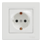 Розетка з заземленням біла Asfora, Schneider Electric [EPH2900121]