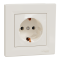 Розетка з заземленням крем Asfora, Schneider Electric [EPH2900123]