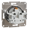 Розетка з заземленням Asfora алюміній, Schneider Electric [EPH2900161]
