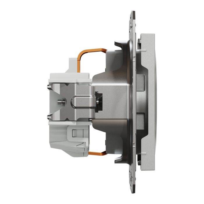 Розетка з заземленням Asfora алюміній, Schneider Electric [EPH2900161]