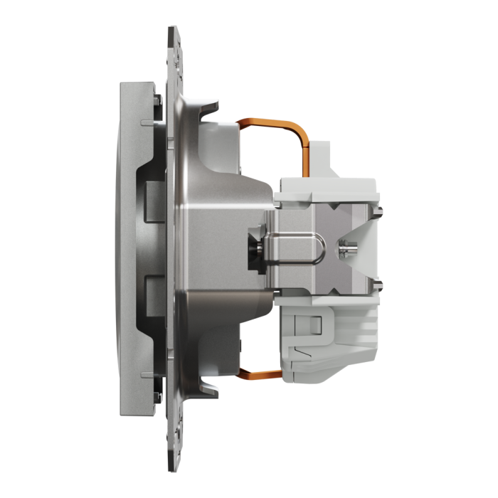 Розетка з заземленням Asfora алюміній, Schneider Electric [EPH2900161]