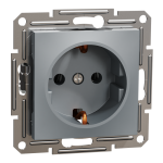 Розетка, сталь, 16 А, Asfora - Schneider Electric [EPH2900162]