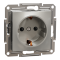 Розетка з заземленням Asfora бронза, Schneider Electric [EPH2900169]
