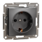Розетка з заземленням Asfora антрацит, Schneider Electric [EPH2900171]