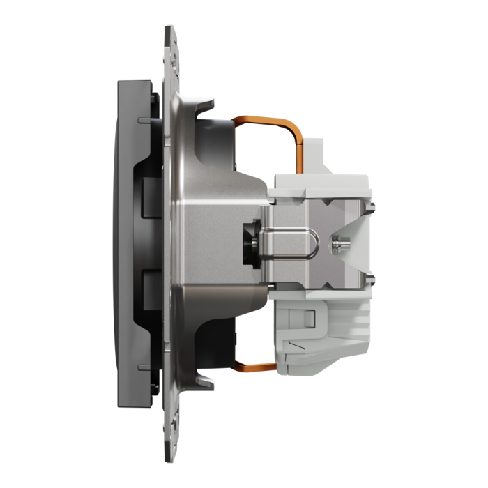 Розетка з заземленням Asfora антрацит, Schneider Electric [EPH2900171]