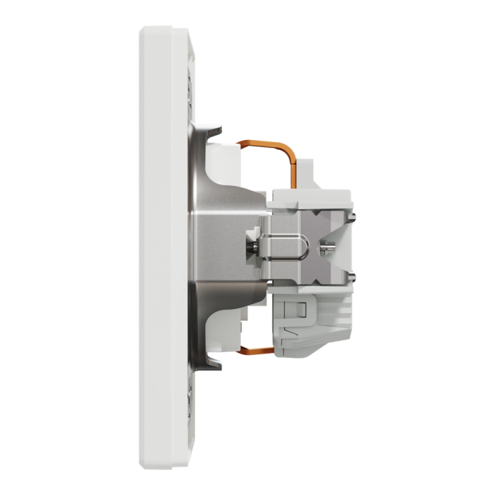 Розетка з заземленням з захисними шторками біла Asfora, Schneider Electric [EPH2900221]