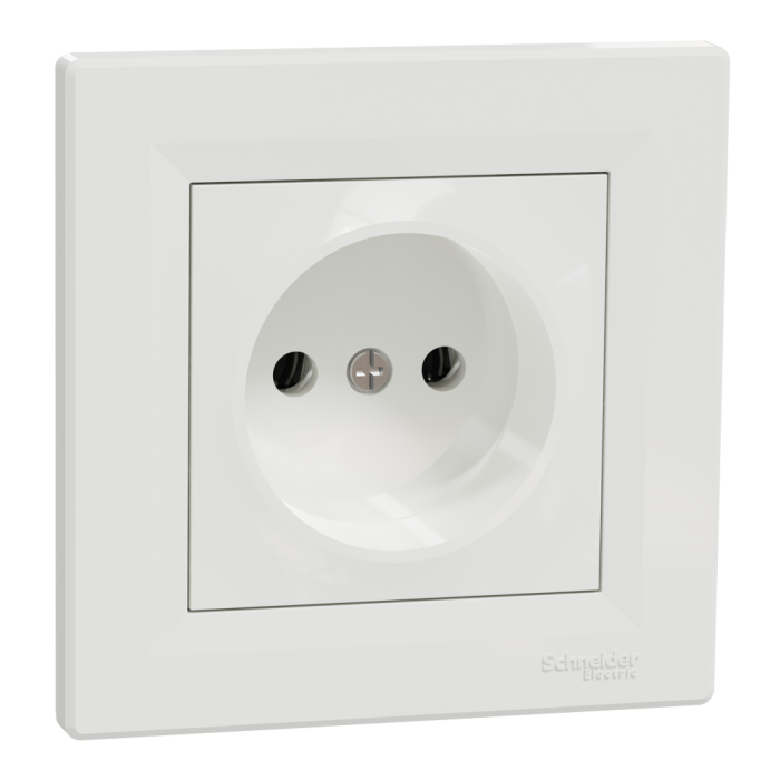 Розетка без заземлення біла Asfora, Schneider Electric [EPH3000121]