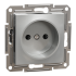 Розетка без заземлення Asfora алюміній, Schneider Electric [EPH3000161]
