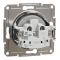 Розетка без заземлення Asfora алюміній, Schneider Electric [EPH3000161]