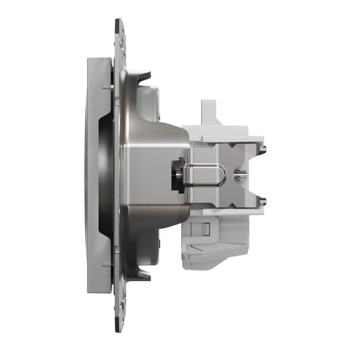 Розетка без заземлення Asfora алюміній, Schneider Electric [EPH3000161]