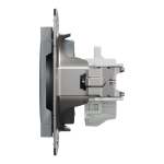 Розетка, сталь, 16 А, Asfora - Schneider Electric [EPH3000162]