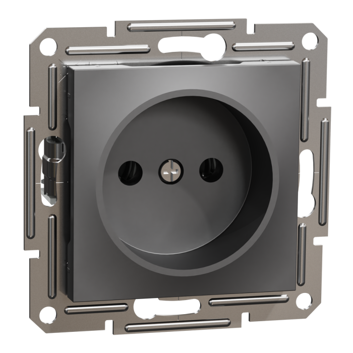 Розетка без заземлення Asfora антрацит, Schneider Electric [EPH3000171]