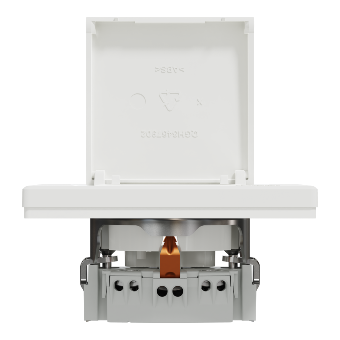 Розетка з кришкою, з заземленням біла Asfora, Schneider Electric [EPH3100121]