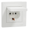 Розетка з кришкою, з заземленням біла Asfora, Schneider Electric [EPH3100121]