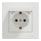 Розетка з кришкою, з заземленням біла Asfora, Schneider Electric [EPH3100121]