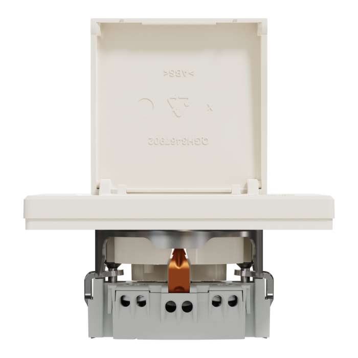 Розетка з кришкою, з заземленням крем Asfora, Schneider Electric [EPH3100123]