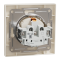 Розетка з кришкою, з заземленням крем Asfora, Schneider Electric [EPH3100123]