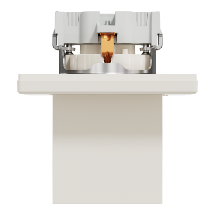 Розетка з кришкою, з заземленням крем Asfora, Schneider Electric [EPH3100123]