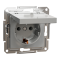 Розетка з кришкою, з заземленням Asfora алюміній, Schneider Electric [EPH3100161]