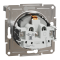 Розетка з кришкою, з заземленням Asfora алюміній, Schneider Electric [EPH3100161]